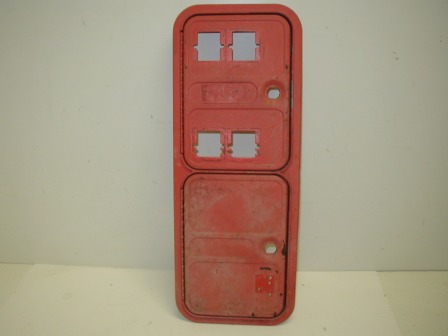 Red Coin Controls Over / Under Stripped Coin Door (Item #4) (Holes In Lower Door From Hasp) $22.99